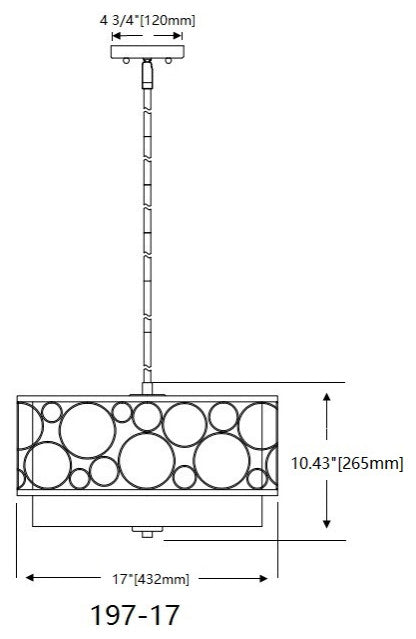 Zlite 197-17BN 3-Light Pendant, White