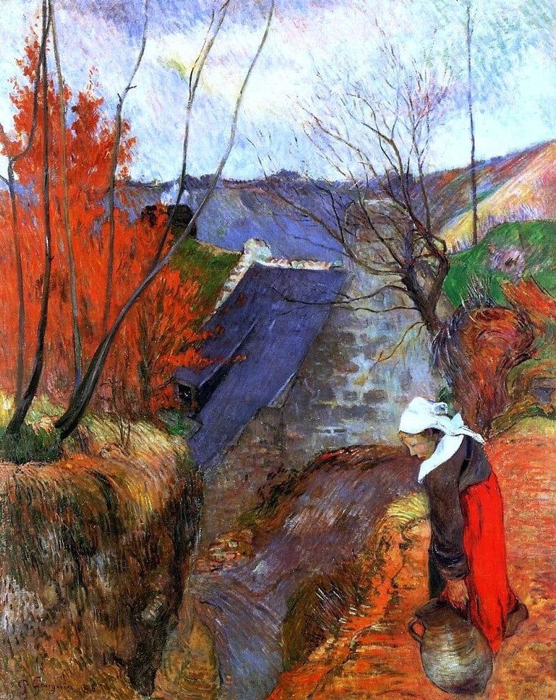 Paul Gauguin Breton Woman With Pitcher Wall Decal