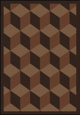Kaleidoscope Rug, Highrise, 5'4"x7'8", Chocolate