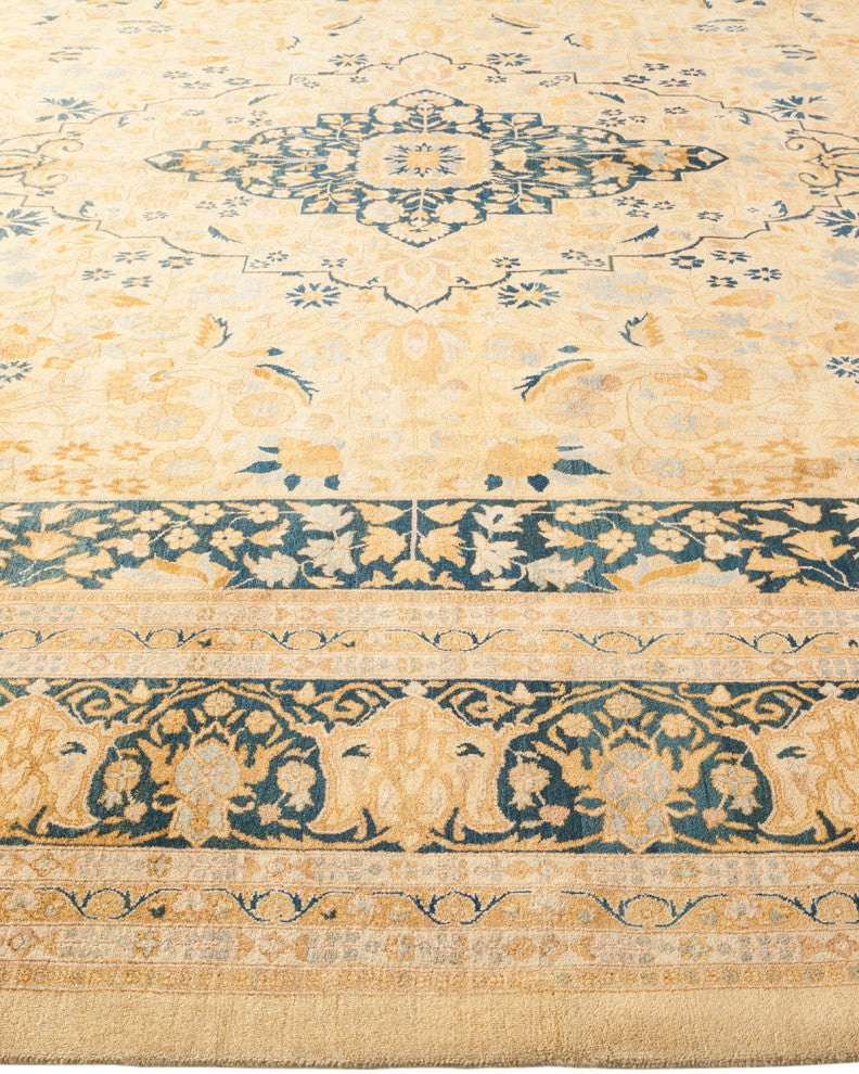 Mckenzie, One-of-a-Kind Hand-Knotted Area Rug Ivory, 10'0"x13'10"