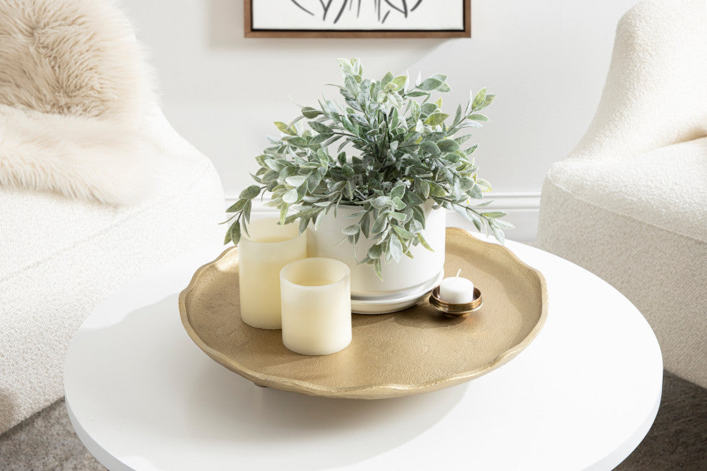 Alessia Decorative Tray, Gold, 16"