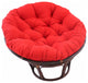 44" Solid Twill Papasan Cushion, Fits 42" Papasan Frame, Red