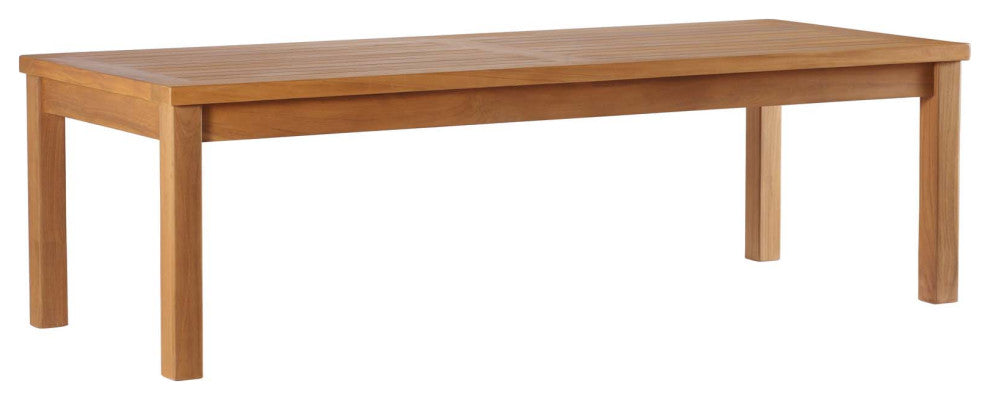 Upland Outdoor Patio Teak Wood Coffee Table - Natural