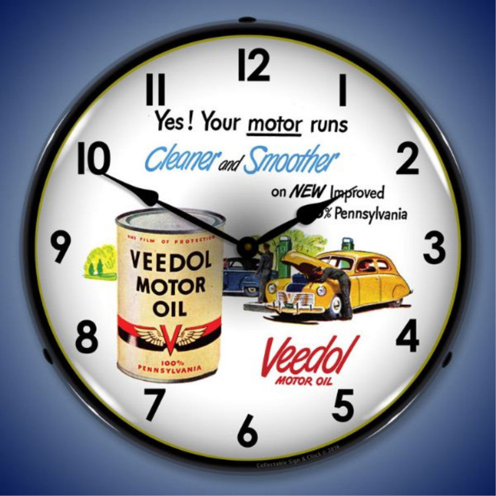 1612687 Veedol Motor Oil Clock
