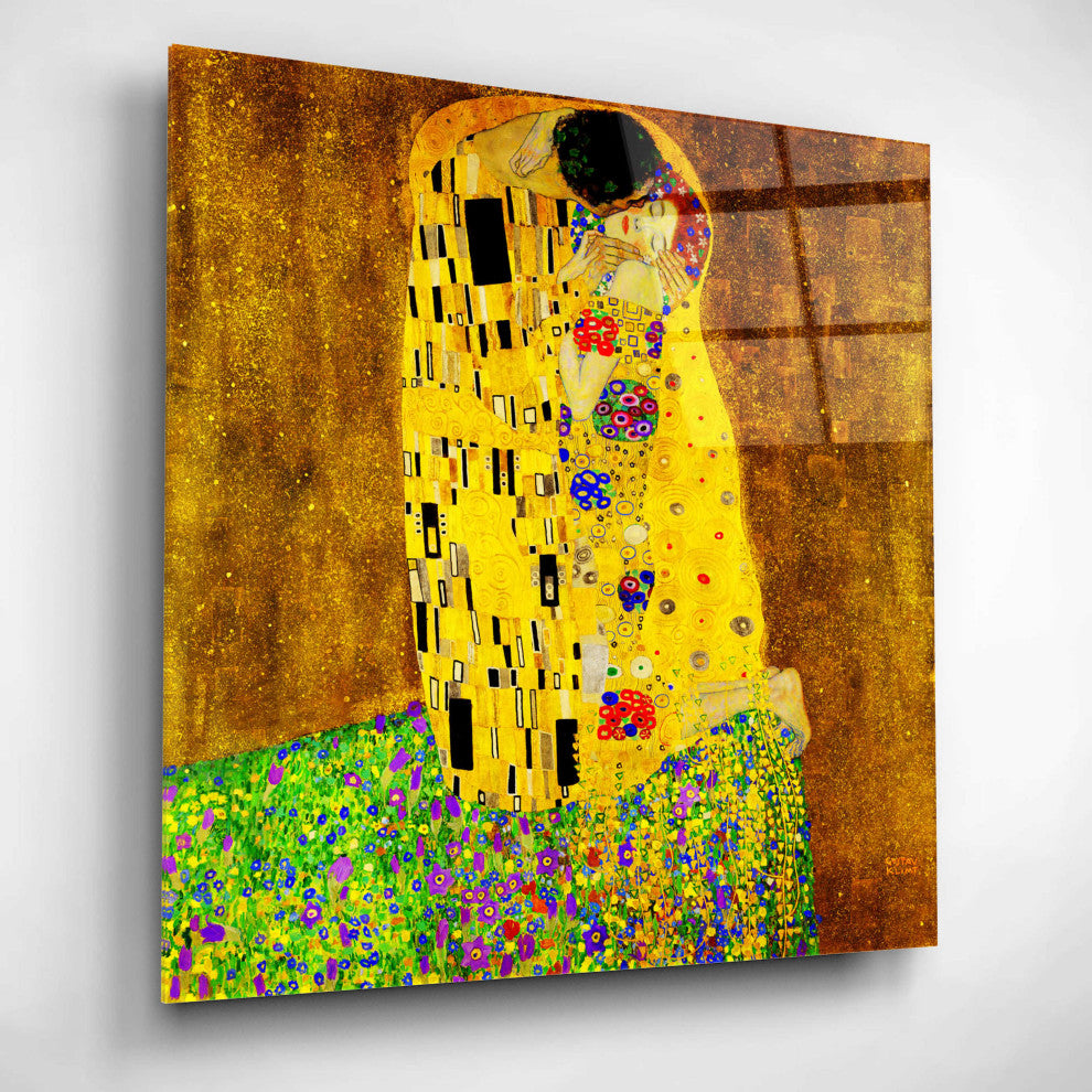 Epic Art ''The Kiss'' by Gustav Klimt, Acrylic Glass Wall Art, 12"x12"