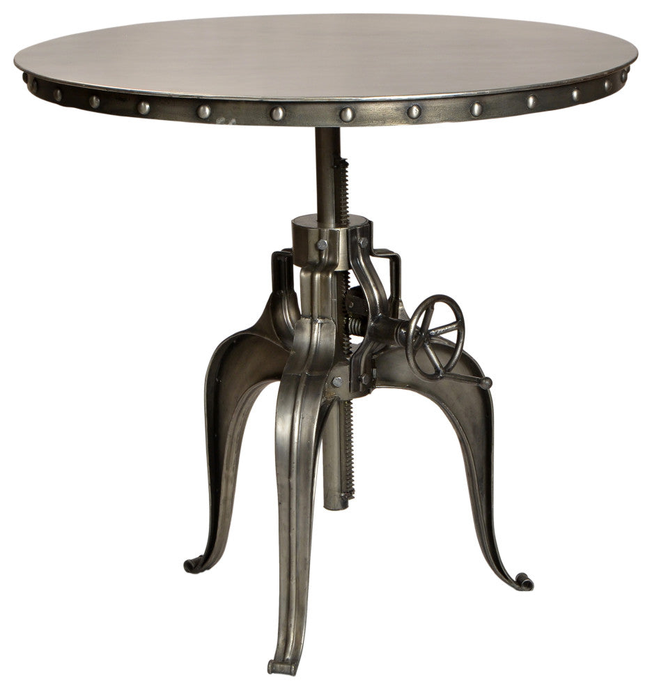 Sheridan Adjustable Round Gathering Table, Metal Top