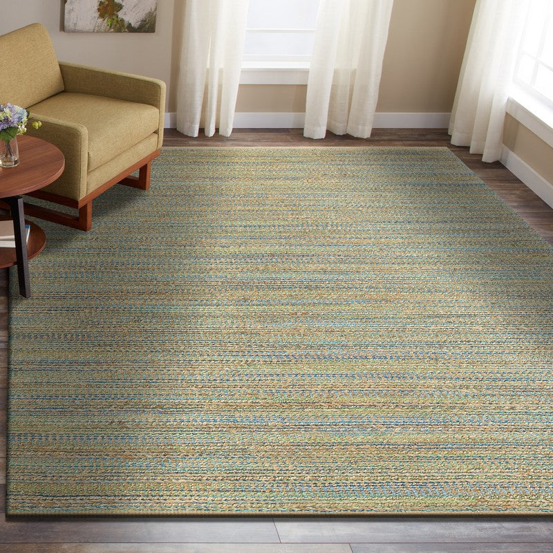 8" x 10" Multitoned Braided Jute Area Rug