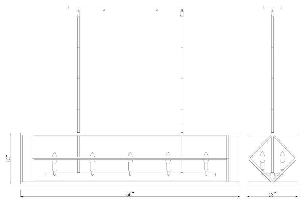 Zlite 457-10L-MB 10-Light Island, Other