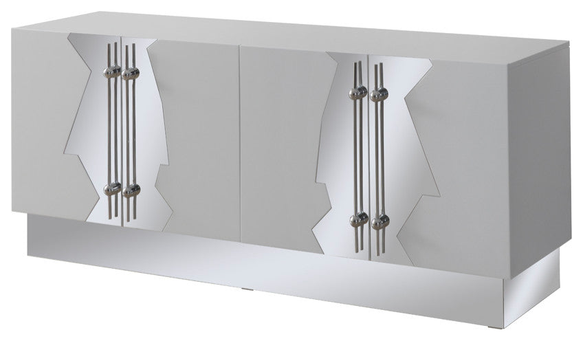 Callista Sideboard, White and Silver