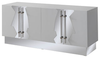 Callista Sideboard, White and Silver