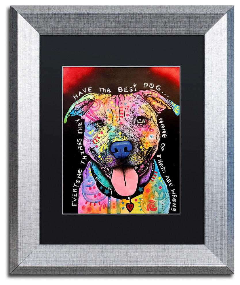 Dean Russo 'Best Dog' Art, Silver Frame, Black Mat, 11x14