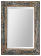 Uttermost 13829 Bozeman Distressed Blue Rustic Mirror