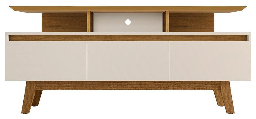 Yonkers 62.99 TV Stand in Off White and Cinnamon