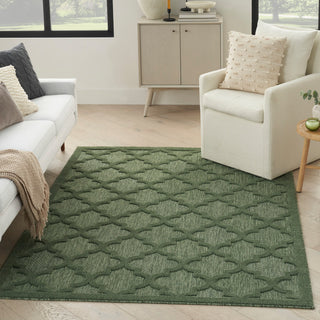 Nourison Easy Care 5' x 7' Green Modern Area Rug