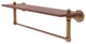 Waverly Place 22" Solid Wood Shelf and Towel Bar, Brushed Bronze