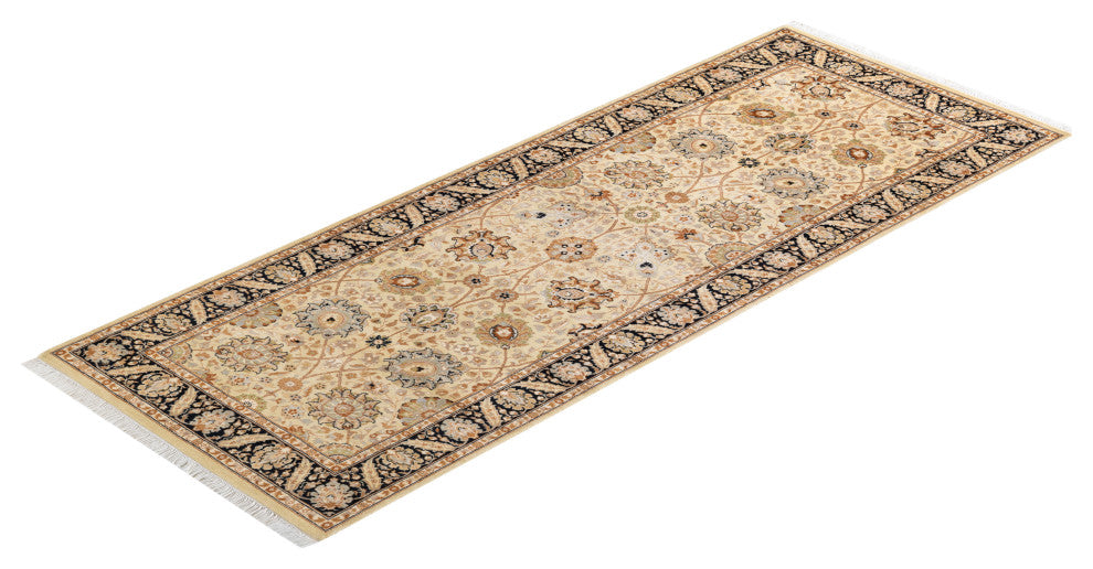 Mogul, One-of-a-Kind Hand-Knotted Area Rug Beige, 3' 1" x 8' 1"