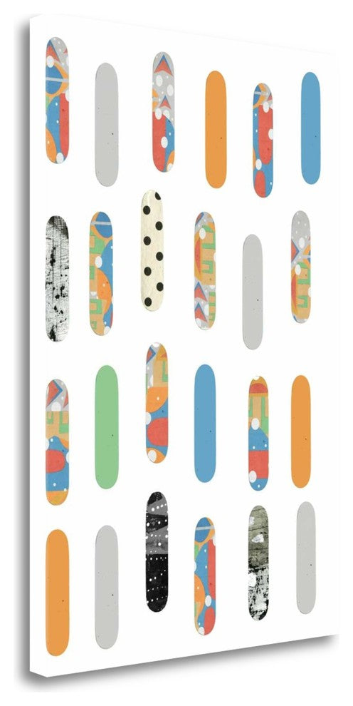 "All The Skateboards" By Sarah Ogren, Giclee Print on Gallery Wrap Canvas