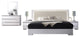 Athens, White Lacquer 5-Piece Platform Modern Bedroom Set, Cal King