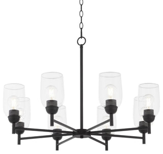 Quorum International 6112-8 Providence 8 Light 32"W Chandelier - Matte Black