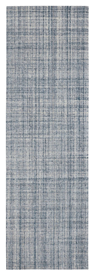 Dash & Albert Harris Blue/Ivory Hand Hooked Wool Rug, Blue, Runner-2'6" x 8'