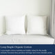 Delara Organic Cotton Pillow Insert, White Duck Feather, Set of 2, 20"x20"