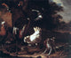 Melchior D'Hondecoeter Birds and a Spaniel in a Garden Wall Decal