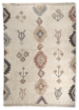 Carla 5x8 Earthy Neutrals Patterned Cotton Area Rug
