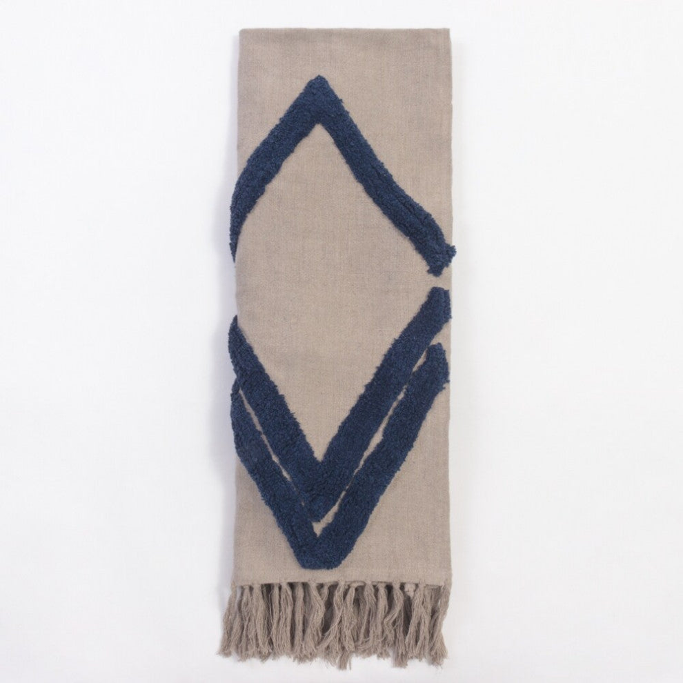 Arcadin Linen Throw Blanket, Indigo