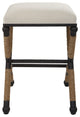 Uttermost Firth 19 x 28" Rustic Oatmeal Counter Stool