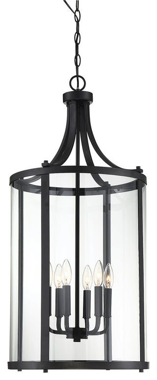 Penrose 6-Light Medium Foyer Lantern, Matte Black