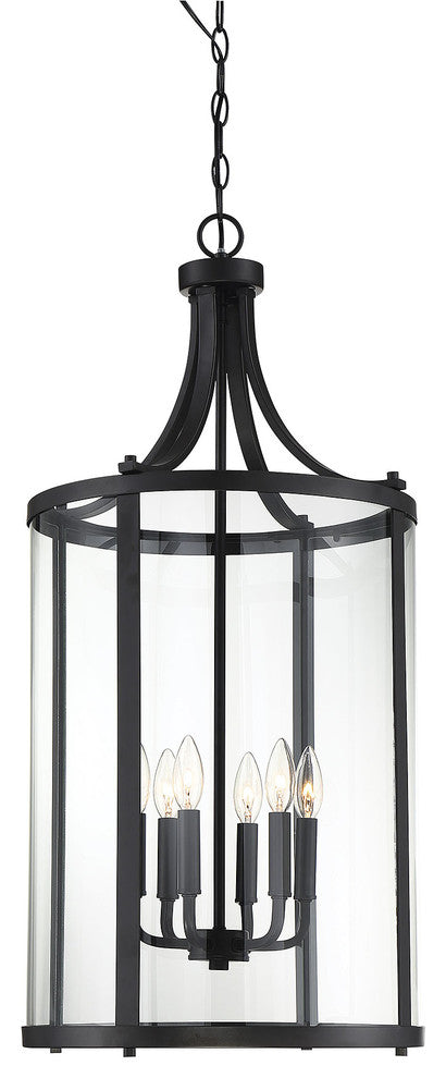 Penrose 6-Light Medium Foyer Lantern, Matte Black