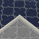Martinique Simple Lattice Navy/ Ivory Indoor/Outdoor Area Rug, 2'5"x4'5"