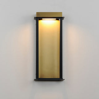 Maxim 50754 Rincon 16" Tall LED Outdoor Wall Sconce - Black / Gold