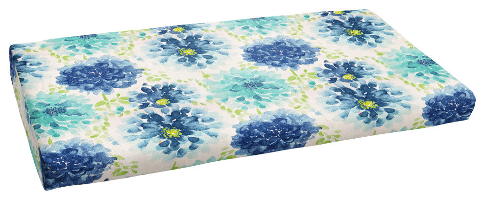 Sorra Home Gardenia Seaglass Outdoor/Indoor Bench Cushion 43"x18"x2"