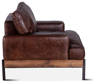 Chiavari Leather Arm Chair, Geisha Brown