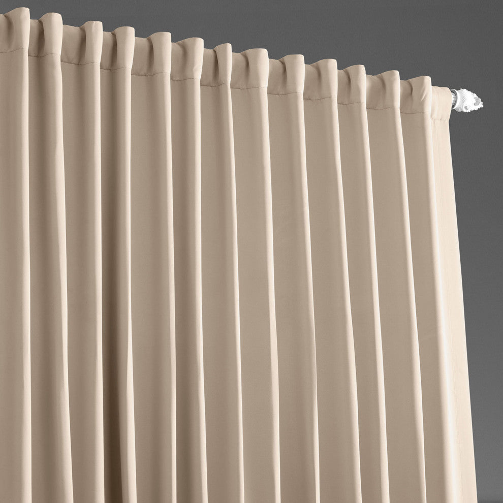 Eggnog Doublewide Room Darkening Curtain Single Panel, 100"x96"