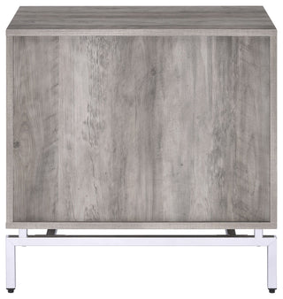 Cistus Accent Table, Gray Oak and White