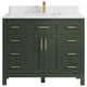 Cambridge 42 Single Sink Bath Vanity in Pewter Green 1.5" Calacatta Laza