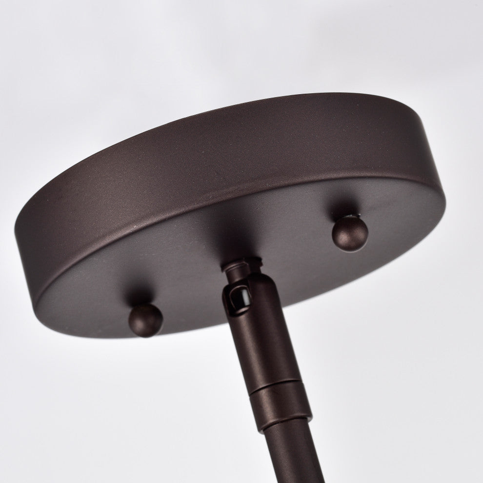 CHLOE Lighting IRONCLAD Industrial 4-Light Oil Rubbed Bronze Inverted Pendant