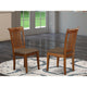 Portland Slat Back Chair For Kitchen With Fabric Seat Set of 2