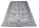6'x9' Hand Knotted Ivory & Gray Bamboo Silk Oushak Oriental Rug