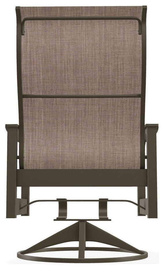 Leeward Sling Outdoor Swivel Rocker, Augustine Fennel/Beachwood