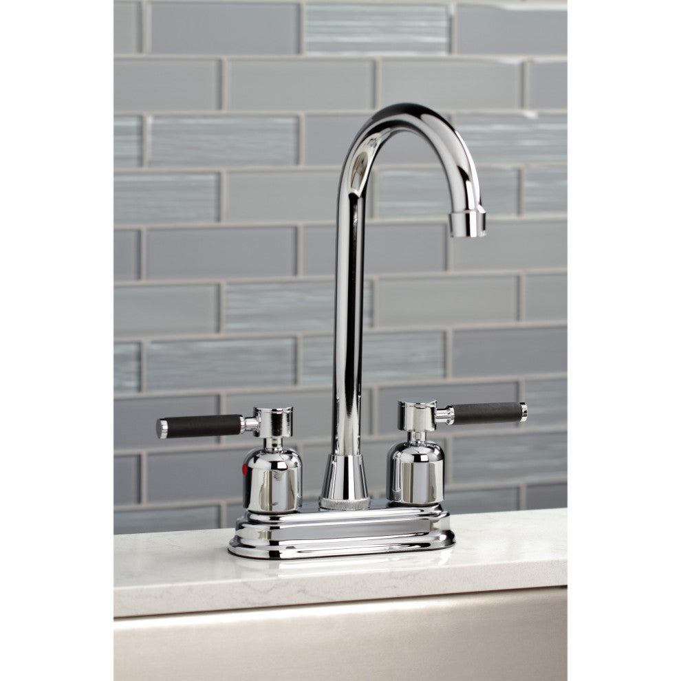 Kingston Brass KB8491DKL Kaiser Bar Faucet, Polished Chrome