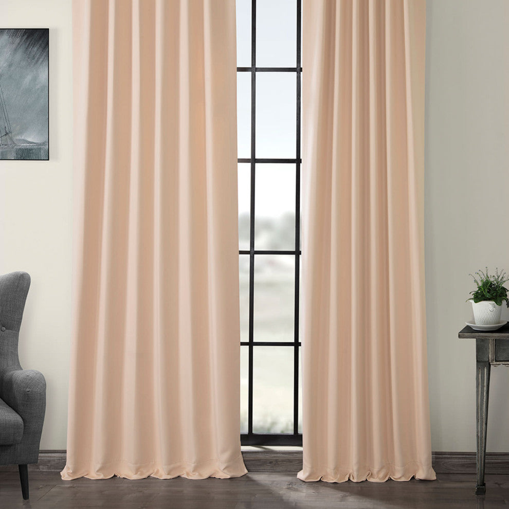 Room Darkening Curtain Panel Pair, Bellini Peach, 50"x96"