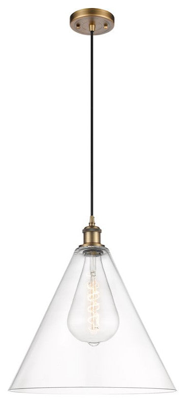 Innovations Lighting 516-1P-BB-GBC-162 Ballston Cone 1 Light 16" Pendant