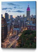 "Manhattan Skyline at Twilight" Museum Mounted Canvas Print, 30"x40"