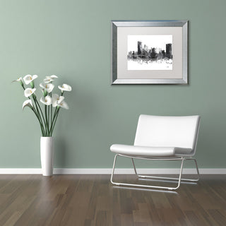 Watson 'Toledo Ohio Skyline BG-1' Art, Silver Frame, 16"x20", White Matte