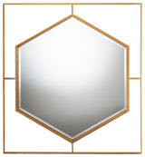 Baxton Studio Gates Modern Glam Goldleaf Metal Accent Wall Mirror