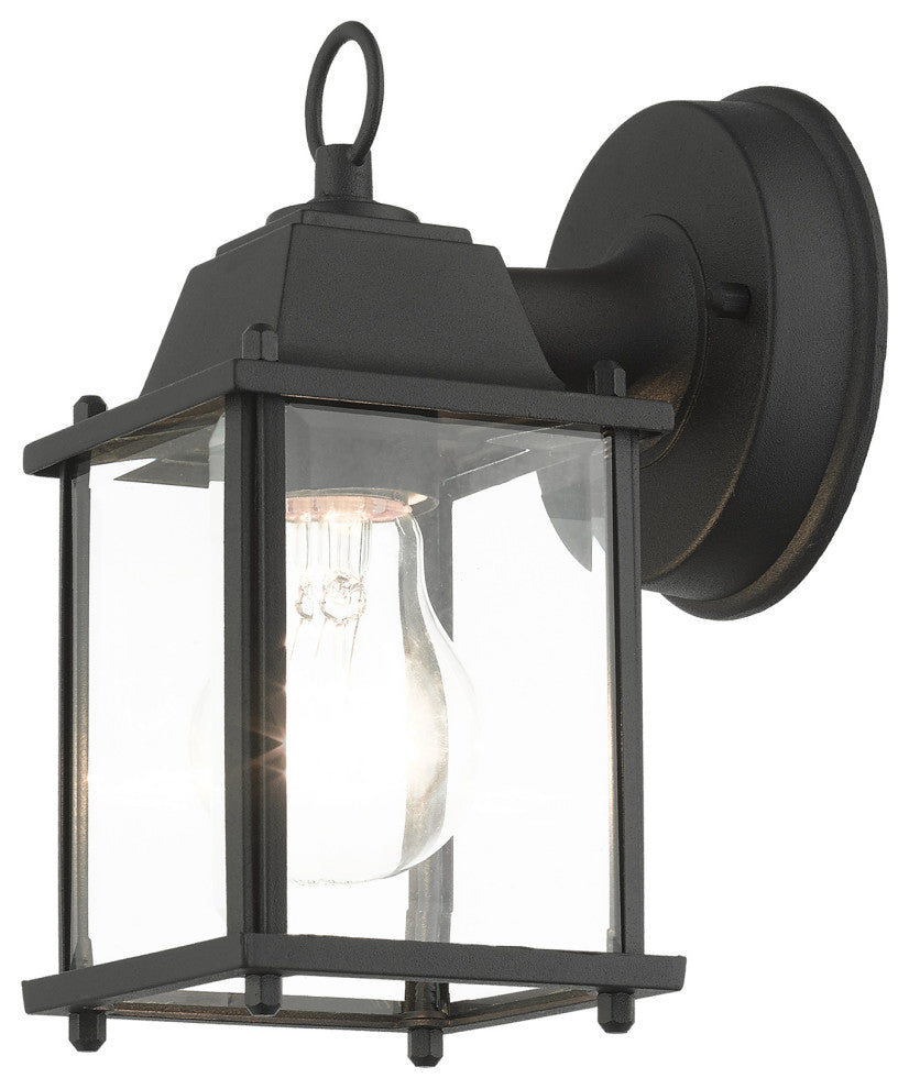Textured Black Traditional, Historical, Outdoor Wall Lantern