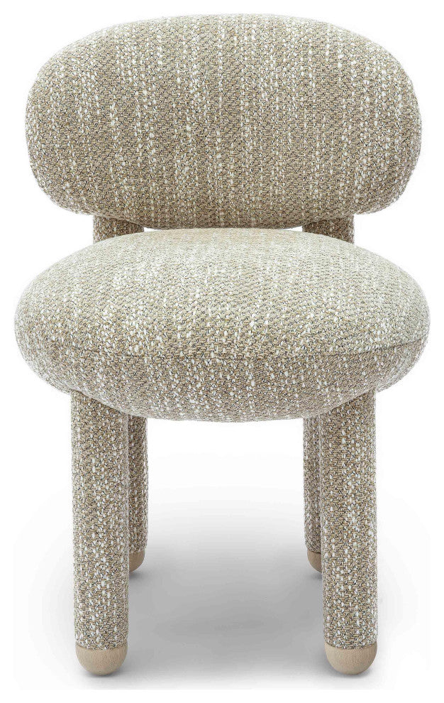 Manu Performance Fabric Vanity Side Chair, Beige